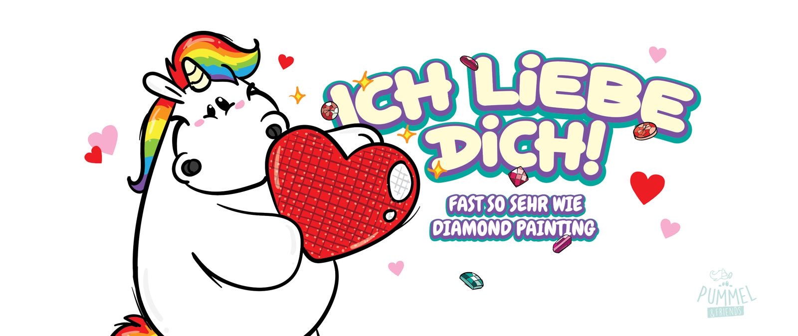 TiniSchnickschnack Pummeleinhorn "Ich liebe dich.." - Tasse 330ml türkis