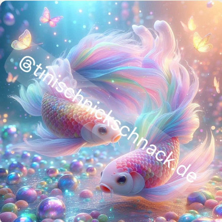 Diamond Painting Bild "Tanz im Wasser" von AI-Artist Sandrietta_ai (inkl. Feenstaub) 50x50cm TSS-580