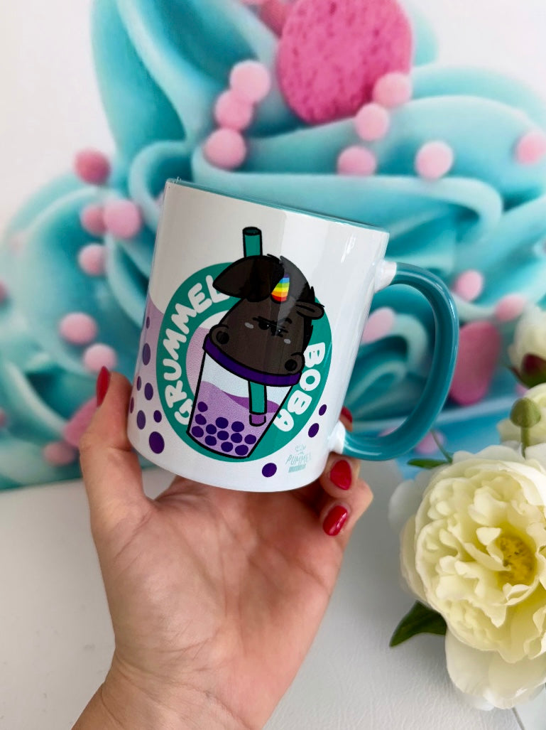 TiniSchnickschnack Pummeleinhorn "BOBA-Grummeleinhorn" - Tasse türkis 330ml