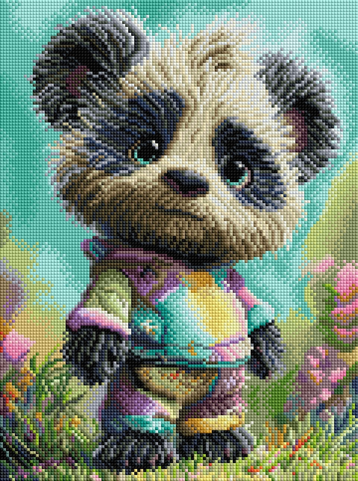 Diamond Painting Bild "Bärli Bruno" von AI-Artist Sandrietta_ai (inkl. Feenstaub) 30x40cm TSS-749