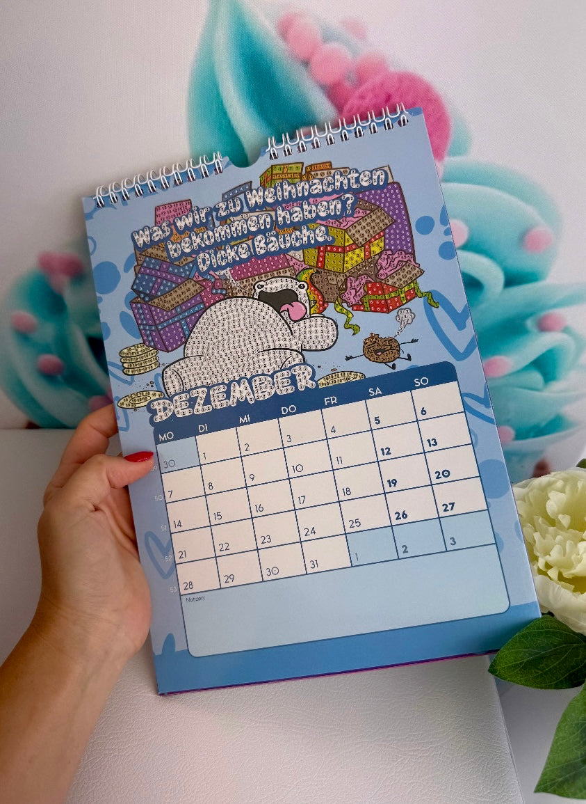 Diamond Painting Wandkalender "Pummeleinhorn" Kalender 2026