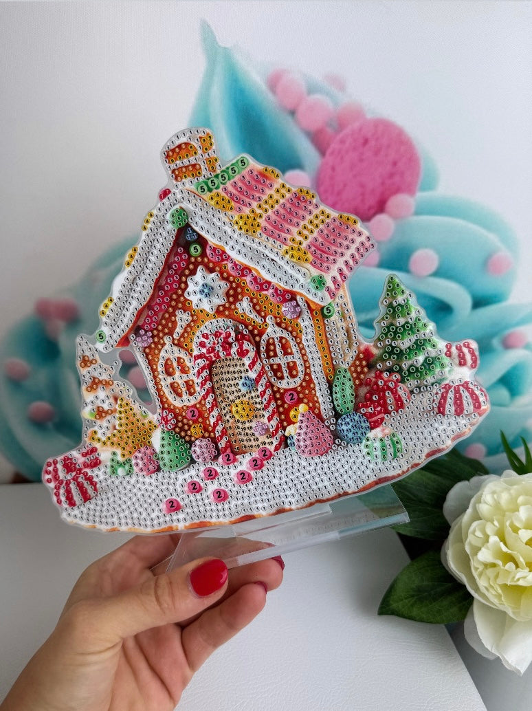 Diamond Painting XMAS Aufsteller "Knusperhäuschen" 20x23cm (AH253)