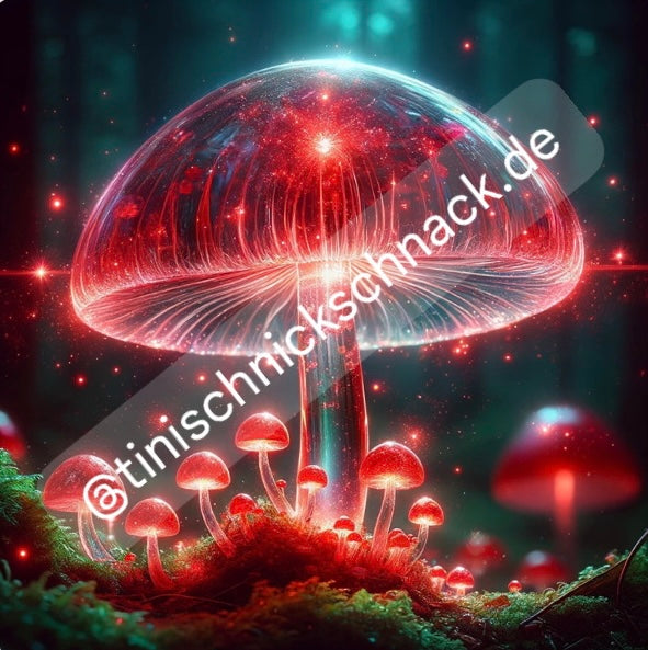 Diamond Painting Bild "Magic Mushroom" von AI-Artist Sandrietta_ai 50x50cm (inkl. Metallic)