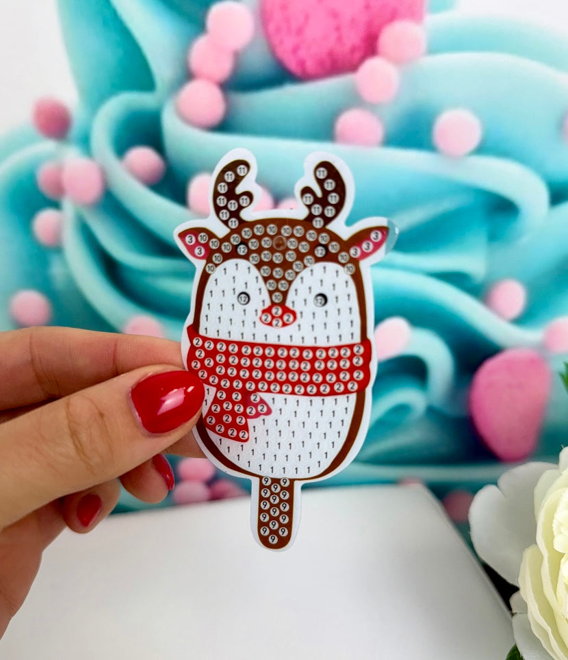 Diamond Painting X-MAS Geschenkanhänger "Eis am Stiel" 10Stk.