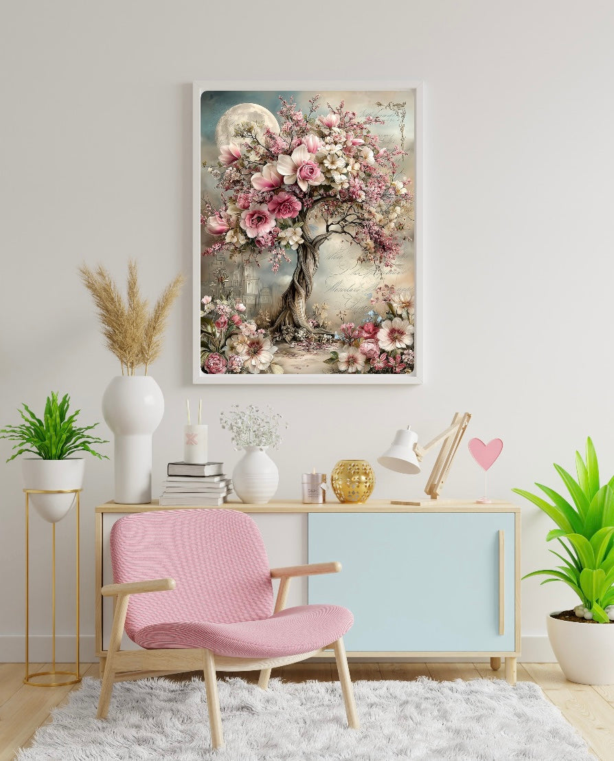 Diamond Painting Bild "Zauberbaum" von AI-Artist CleoDora (inkl. Feenstaub) 50x70cm TSS-913