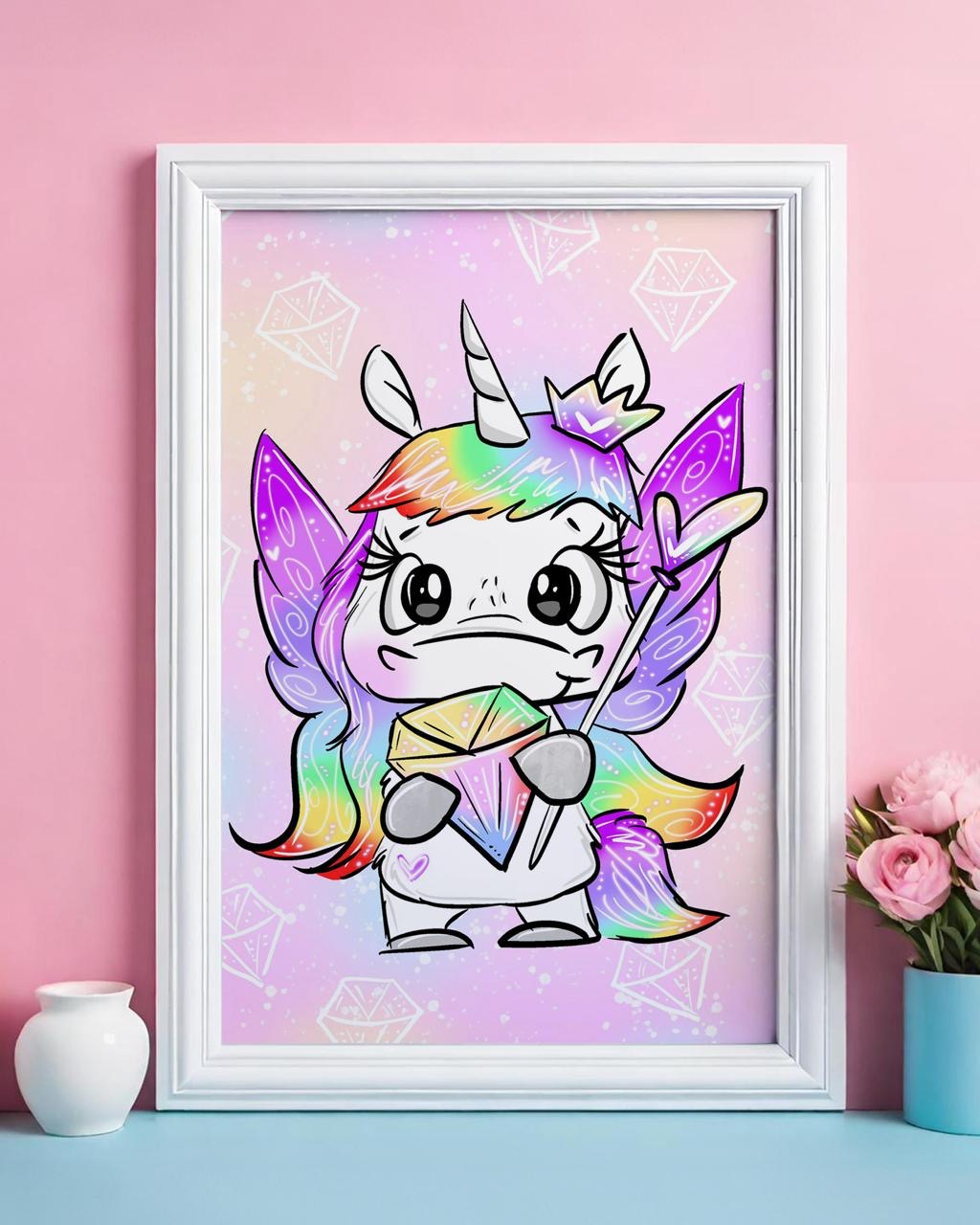 Diamond Painting Schnubbirella Bild: Schnubbi "Diamant-Fee" 25x35cm (Teilbild)