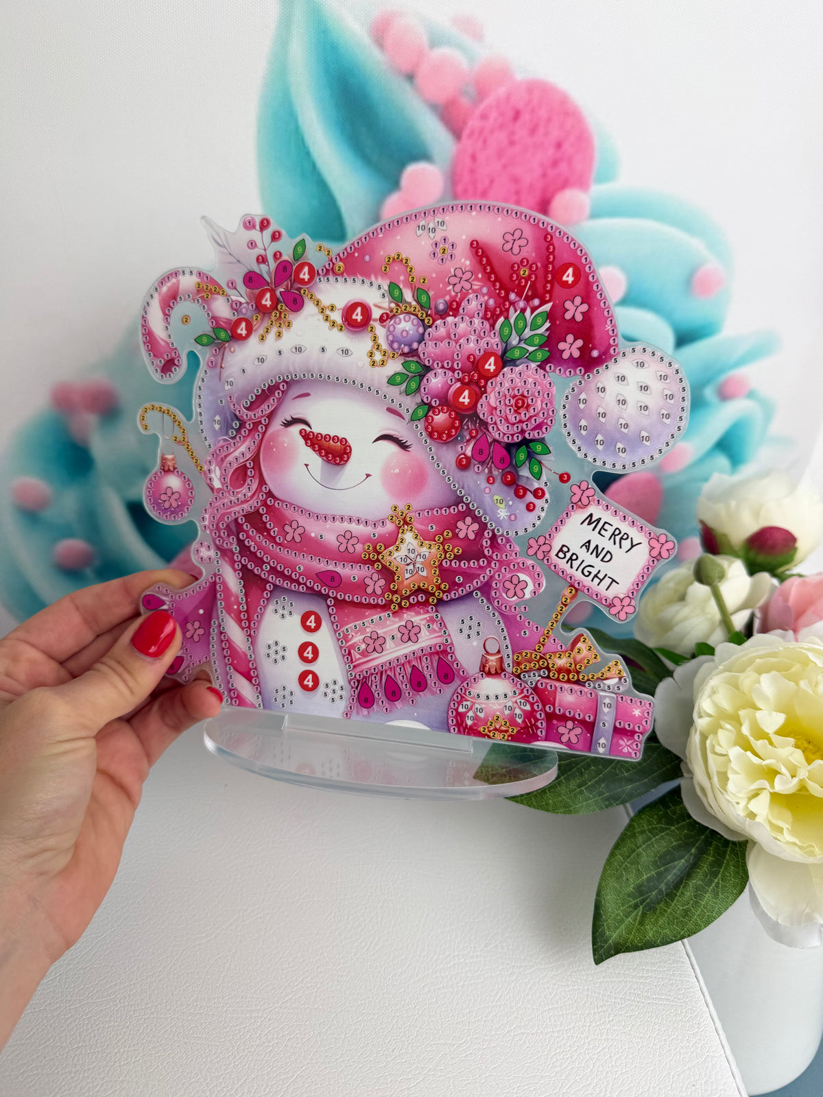 Diamond Painting XMAS Aufsteller "Little Snowi" 19x20cm (AH918)