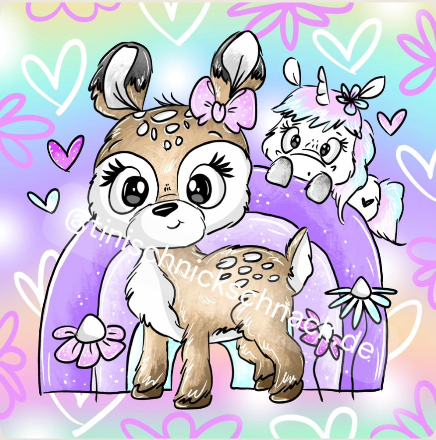 Diamond Painting Bild "Schnubbi-Rehlein" von Schnubbirella 40x40cm (inkl. Fairy Dust) TSS-545