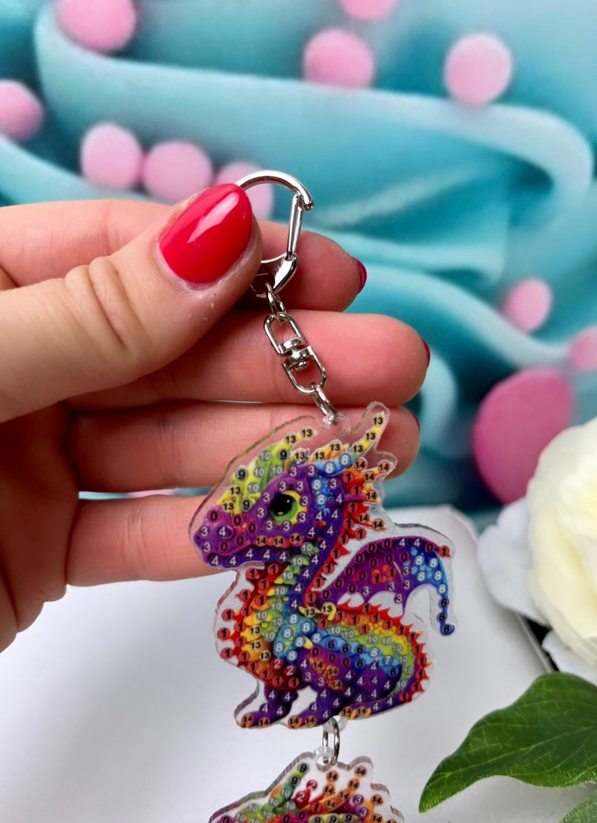 Diamond Painting Anhänger "Drachen-Kette" (AH90)