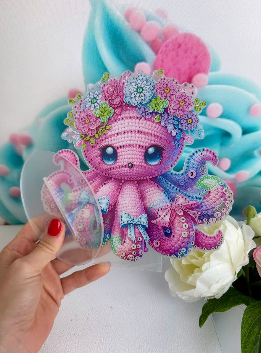 Diamond Painting Aufsteller "Oktopus" 19x20cm