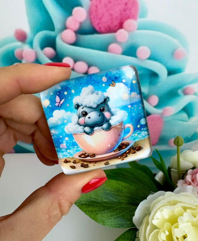 Diamond Painting Cover Minder "Nilpferd Nala" (CM)