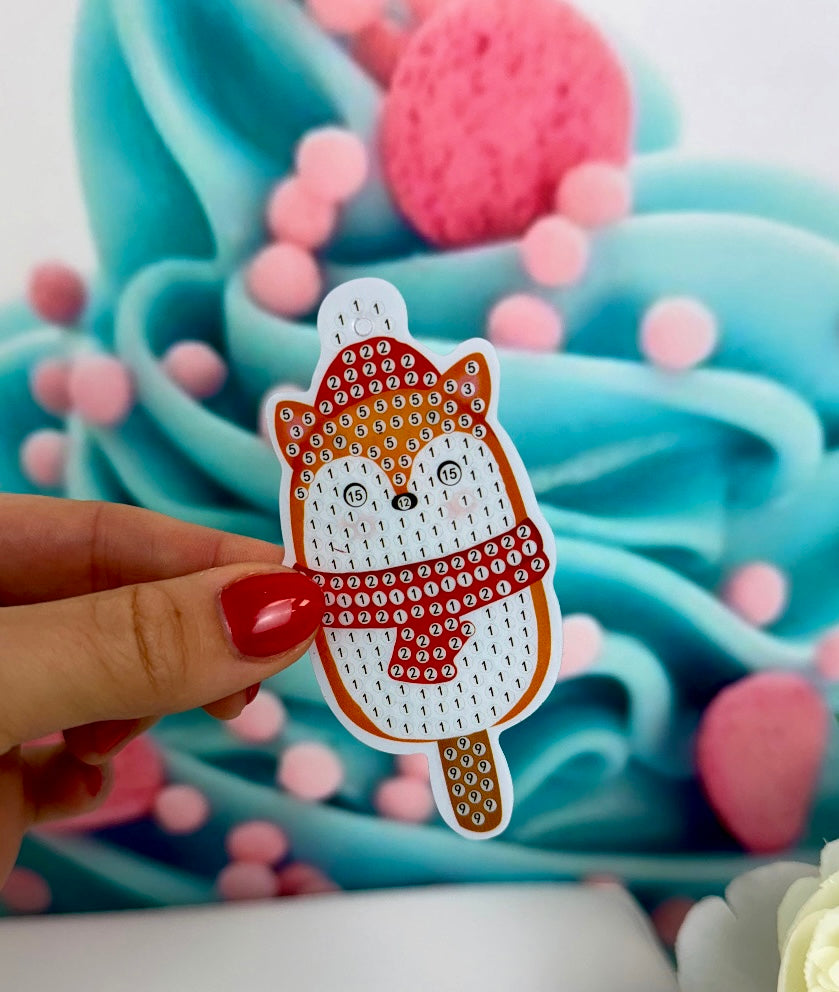 Diamond Painting X-MAS Geschenkanhänger "Eis am Stiel" 10Stk.