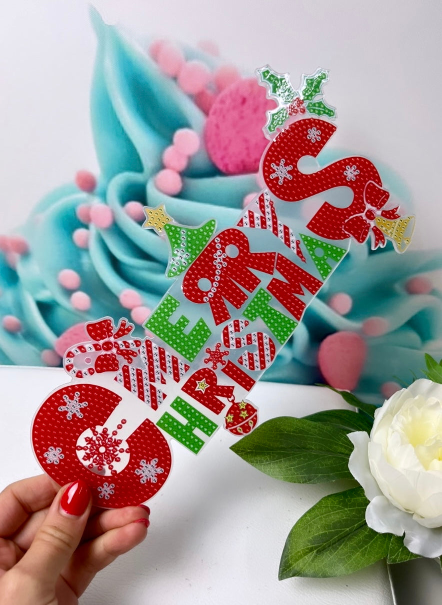 Diamond Painting XMAS Türnhänger "Merry Christmas" Anhänger (AH802)