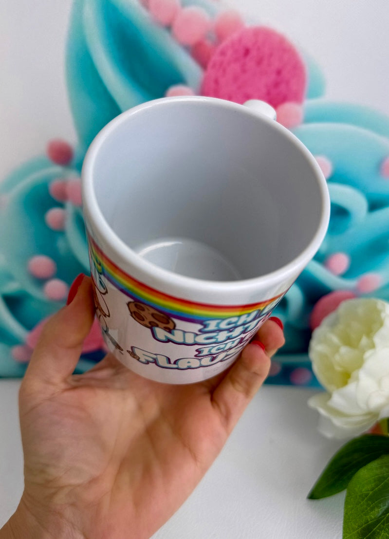 TiniSchnickschnack Pummeleinhorn "NICHT DICK SONDERN FLAUSCHIG" - Tasse 330ml