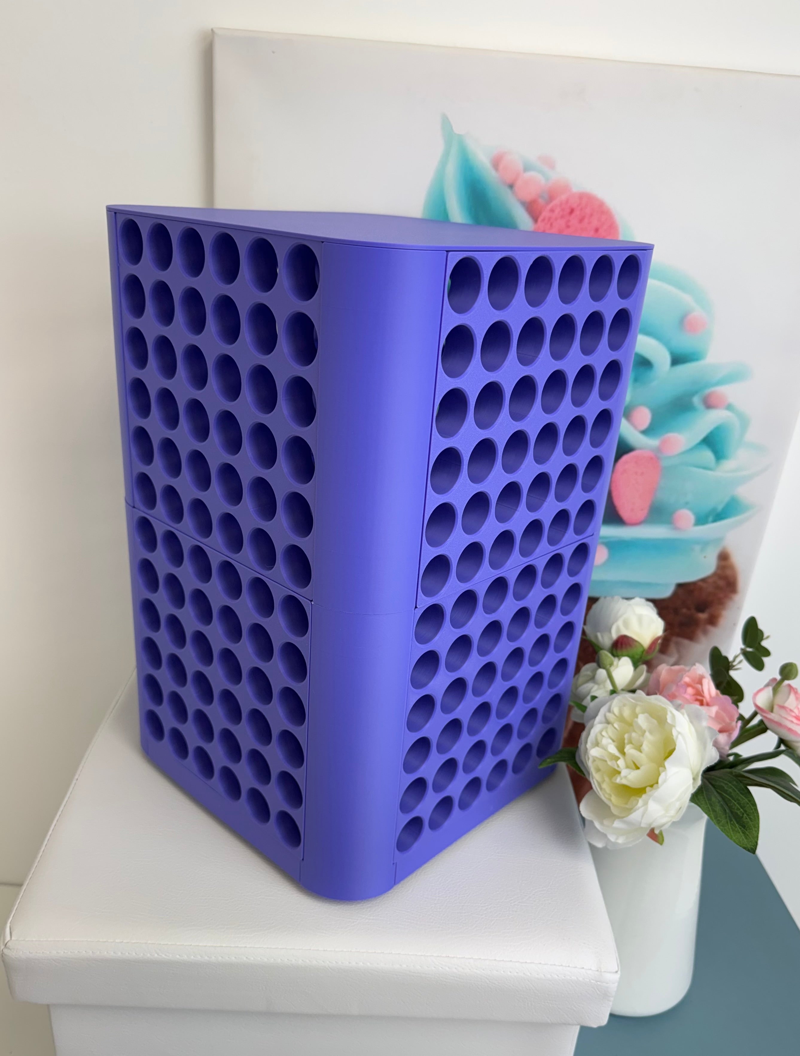 Diamond Painting "Diamond Wall Drehturm" für 288 Steinchendosen - 3D-Druck (lila)