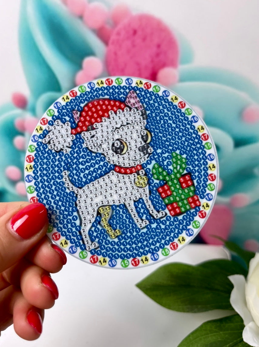 Diamond Painting XMAS Untersetzer "Weihnachten" 8 Stück U13