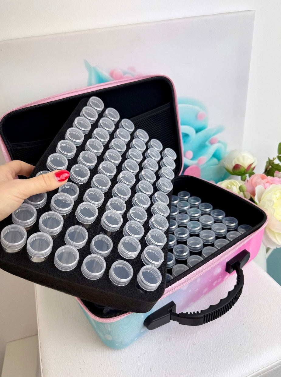 Diamond Painting TiniSchnickschnack Koffer für Steine - 120 Aufbewahrungsdosen