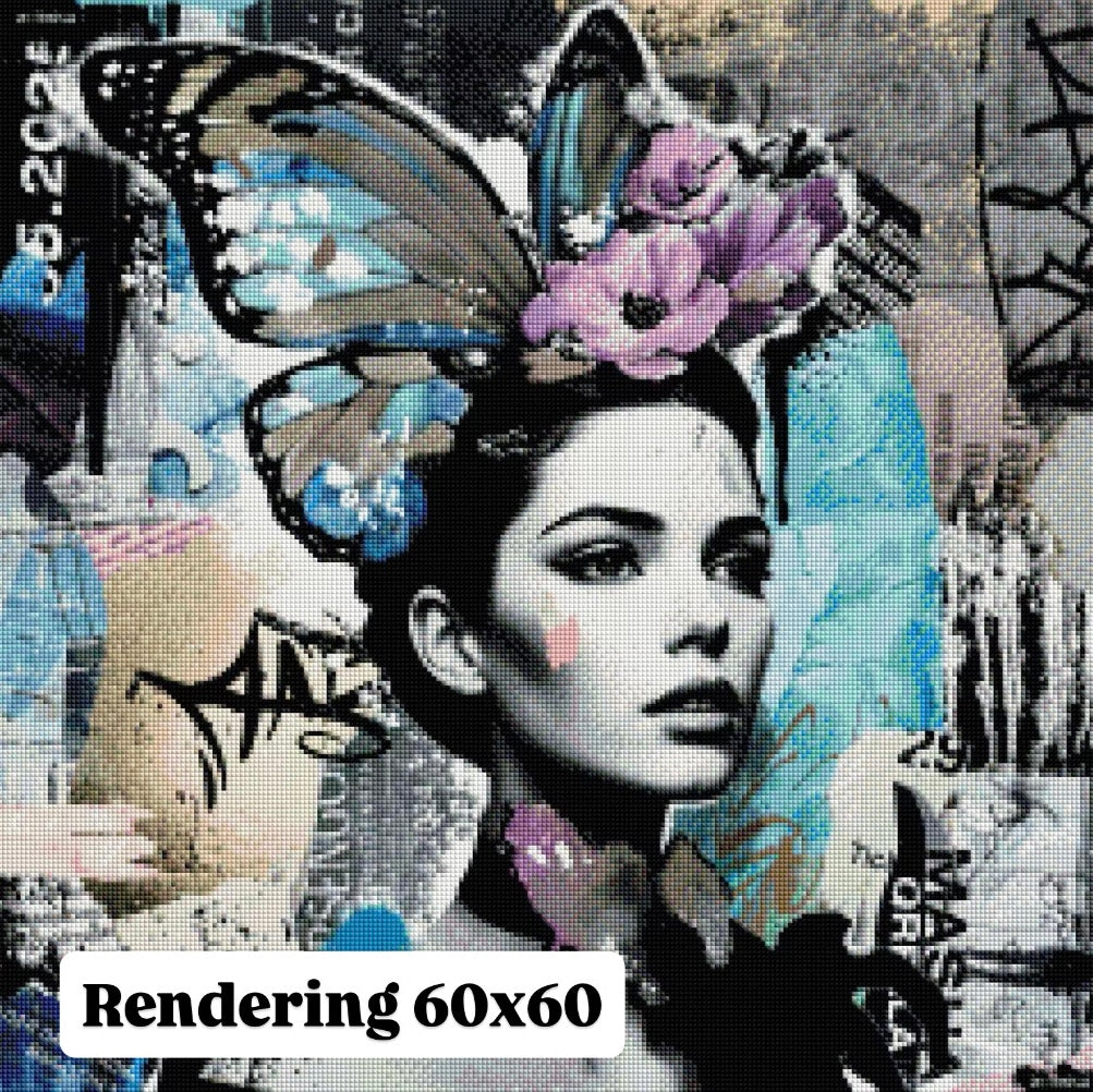 VORVERKAUF! Diamond Painting Bild "Metamorphose" von Artist LEO REBELLA 60x60cm