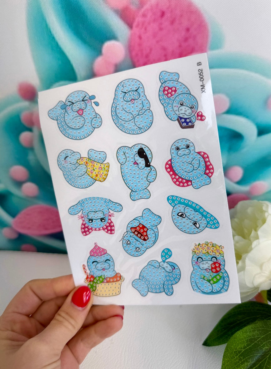 *VORVERKAUF! Diamond Painting Sticker Set "Robben-Clique" 24 Stück (ST0052)