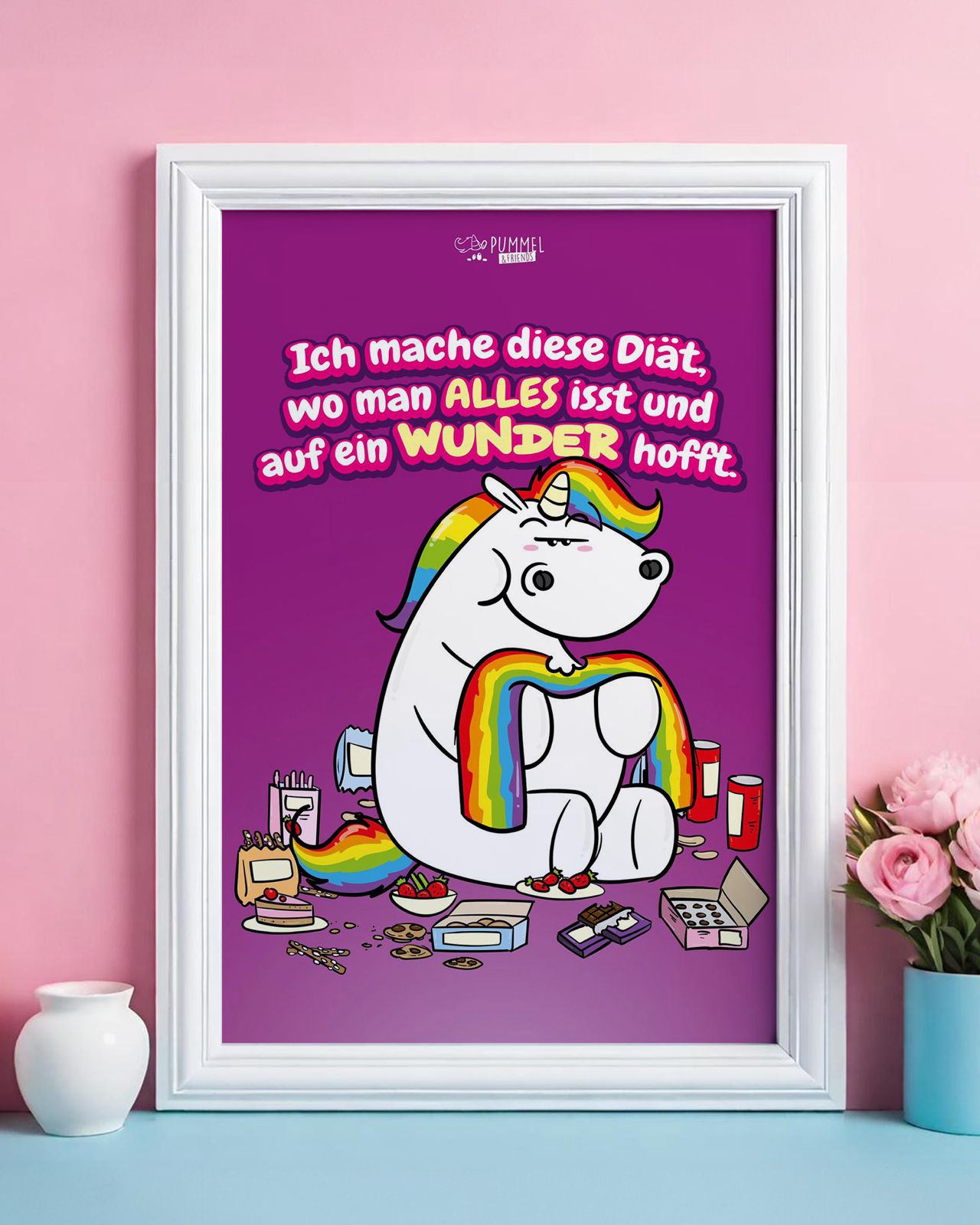 Diamond Painting Pummeleinhorn Bild: "Wunder-Diät" 25x35cm (Teilbild) PTB12