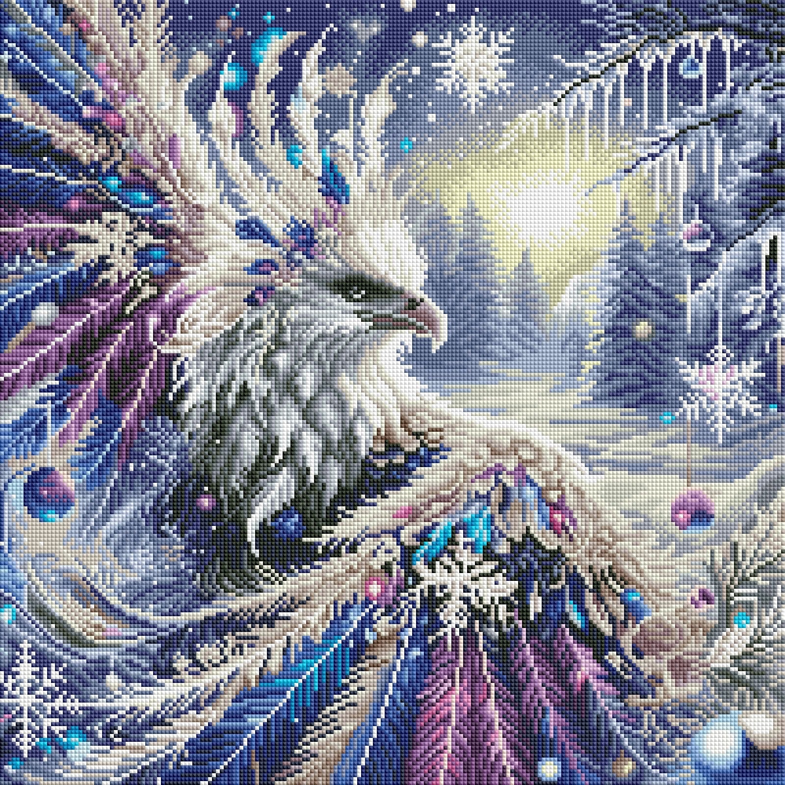 Diamond Painting Bild "Schneeadler" von TiniSchnickschnack 50x50cm (inkl. Feenstaub) TSS-615