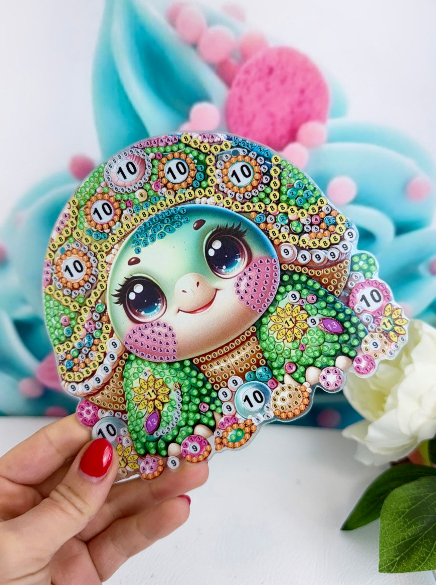 *VORVERKAUF! Diamond Painting Anhänger "Schildkröte Tami" 15x14cm (AH501)