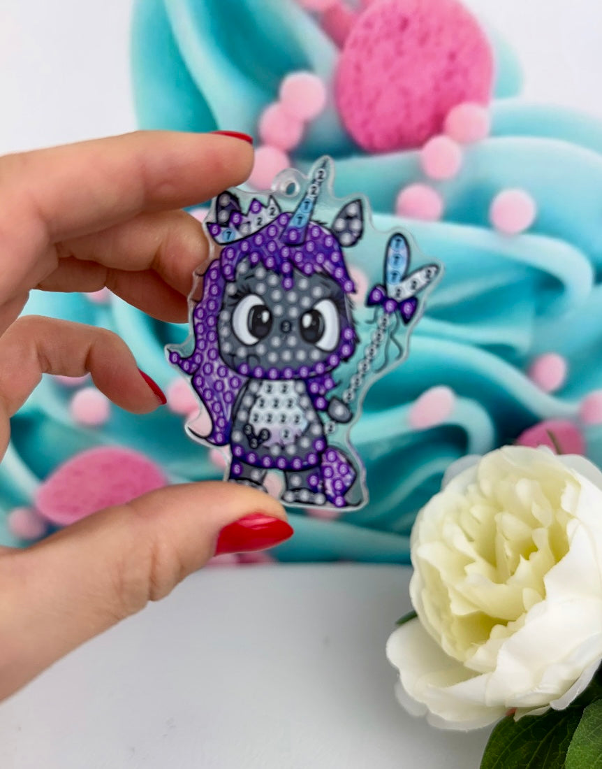 Diamond Painting Schlüsselanhänger "Schnubbi-Mix" 6 Stück Anhänger (Set103)