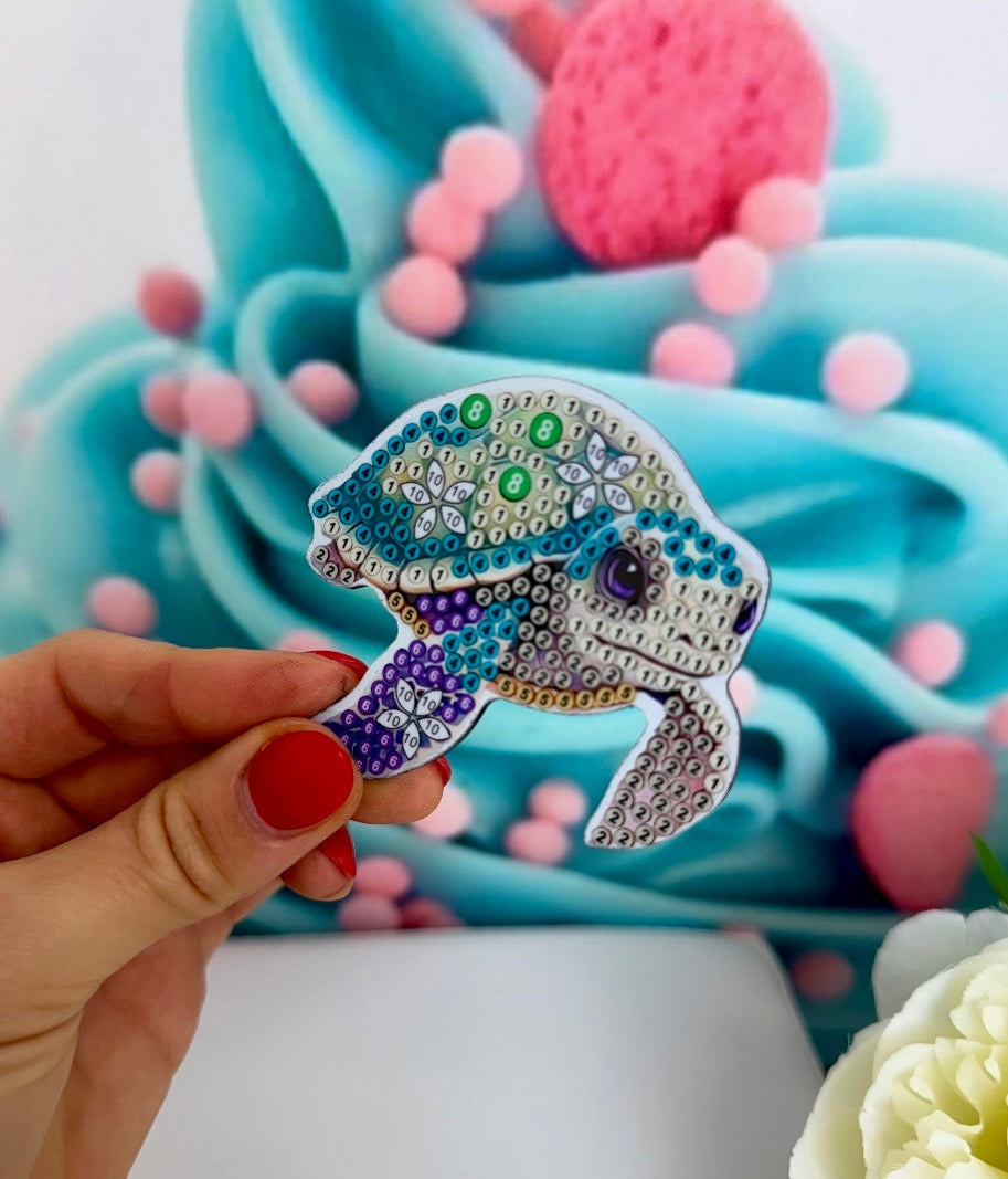 Diamond Painting Magnete "Schildkröten" 7Stk