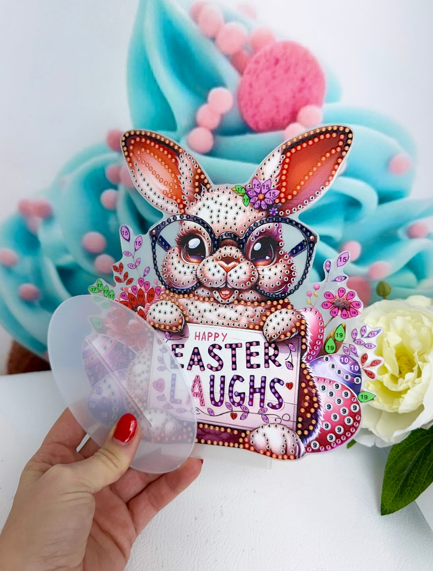 *VORVERKAUF! Diamond Painting Ostern Aufsteller "Schlauhasi" 19x20cm (O3)