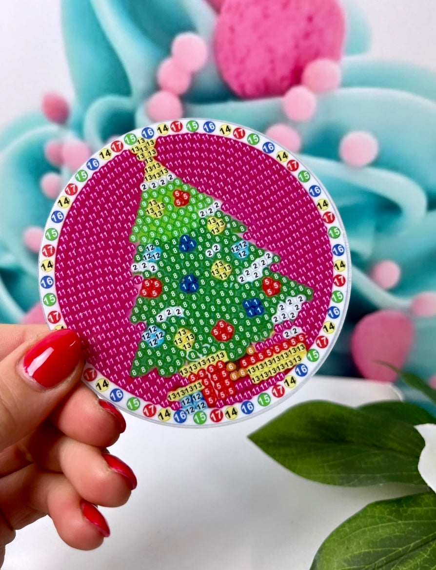 Diamond Painting XMAS Untersetzer "Weihnachten" 8 Stück U13