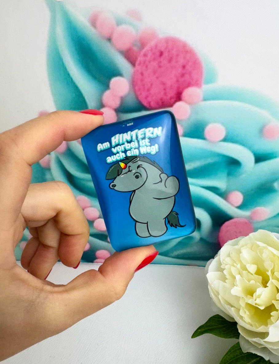 Diamond Painting Cover Minder (PTB8) Pummeleinhorn "Grummel - Am Hintern vorbei" (CM)