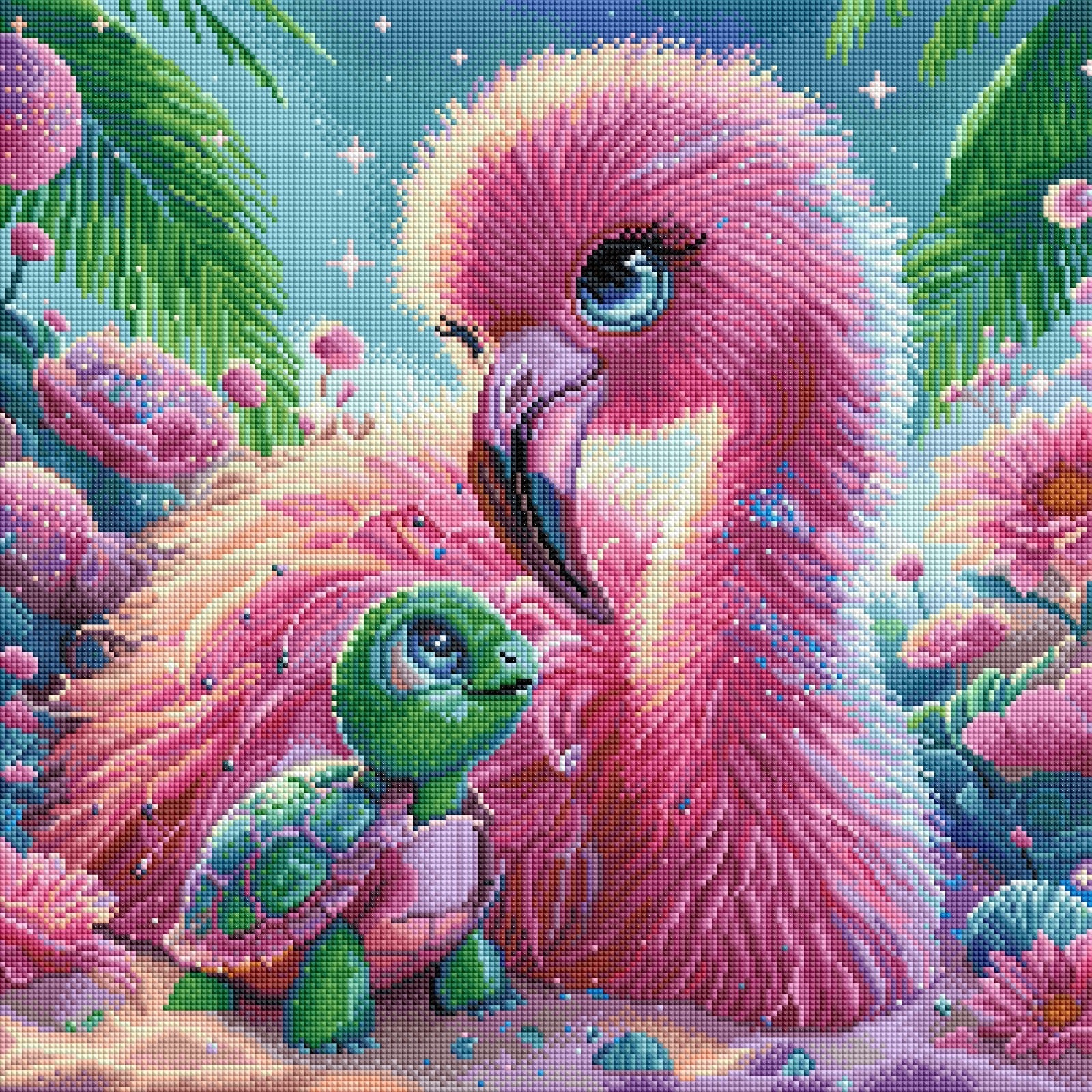 VORVERKAUF! Diamond Painting Bild "Summer-Friends" von AI-Artist Lexxy.ai 50x50cm (inkl. Feenstaub) TSS-758