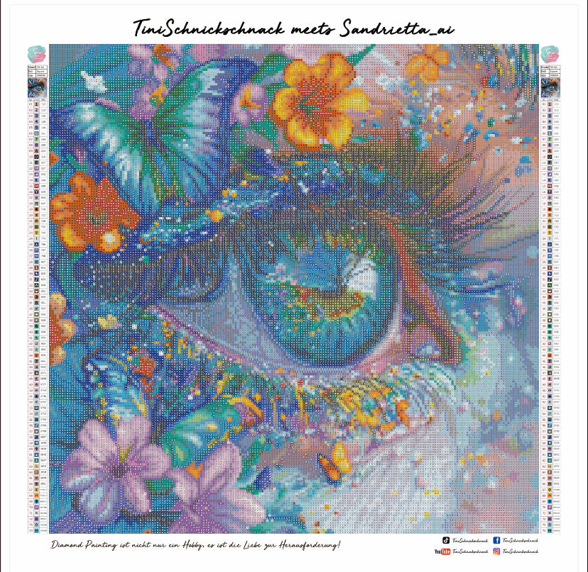 Diamond Painting Bild "Magic Eye" von AI-Artist Sandrietta_ai 50x50cm