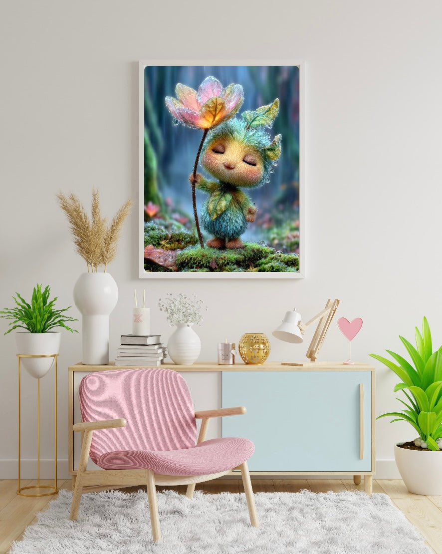 BILD DES TAGES! Diamond Painting Bild "Blümli" von AI-Artist Sandrietta_ai (inkl. Feenstaub) 30x40cm TSS-753 + gratis Überraschungscoverminder