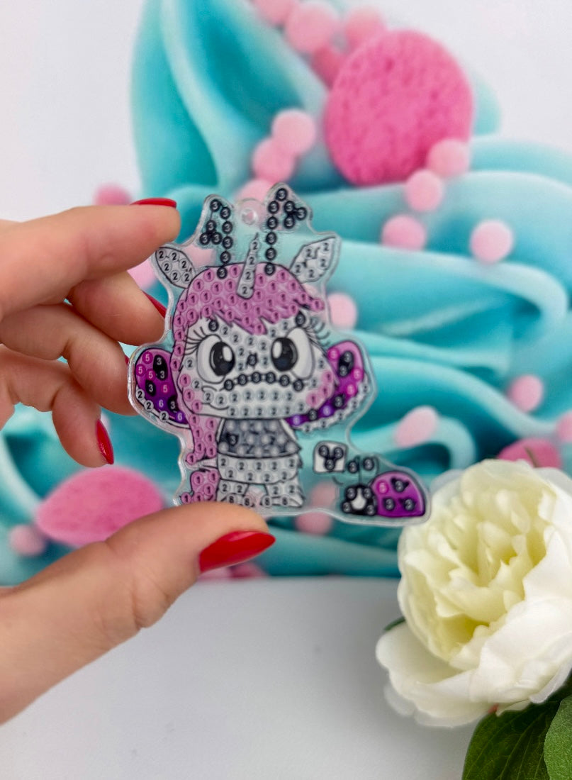 Diamond Painting Schlüsselanhänger "Schnubbi-Mix" 6 Stück Anhänger (Set103)