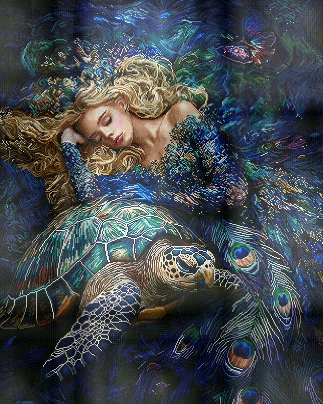 Diamond Painting XL Bild "Magic Dream" von AI-Artist Sandrietta_ai (inkl. Feenstaub) 80x100cm TSS-667