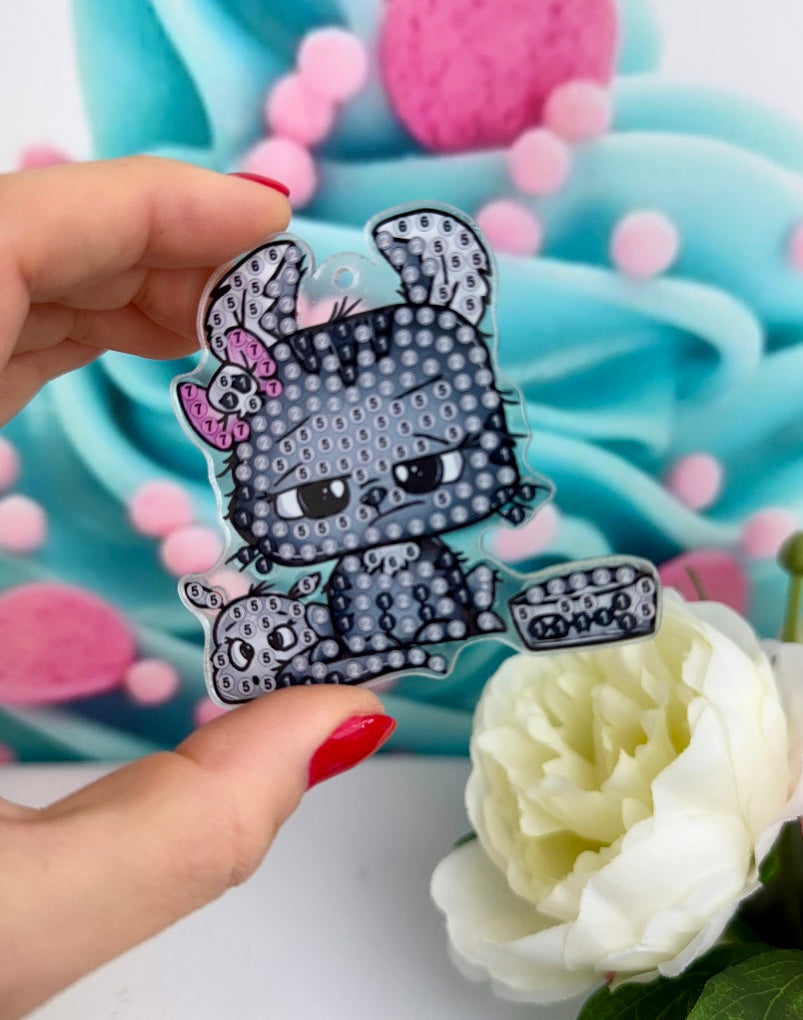 Diamond Painting Schlüsselanhänger "Schnubbi-Mix" 6 Stück Anhänger (Set102)