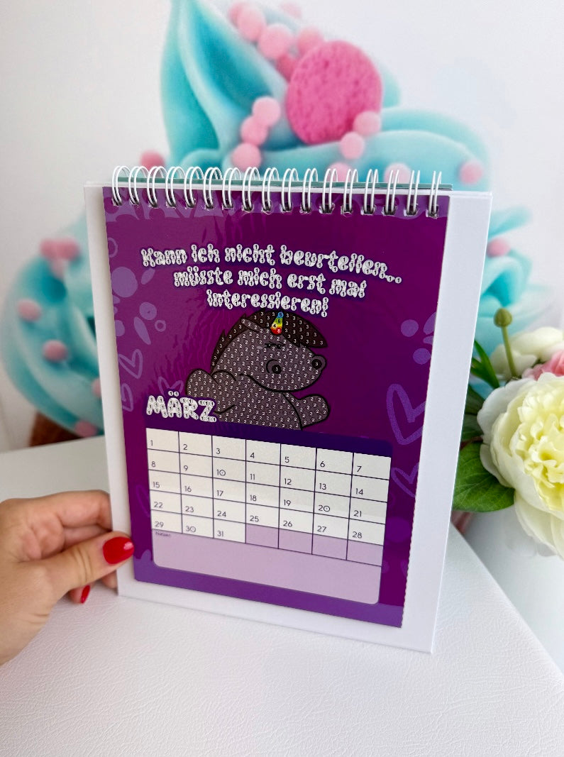 Diamond Painting Pummeleinhorn Tischkalender "Grummeleinhorn" Kalender 2026 (2.Wahl!)