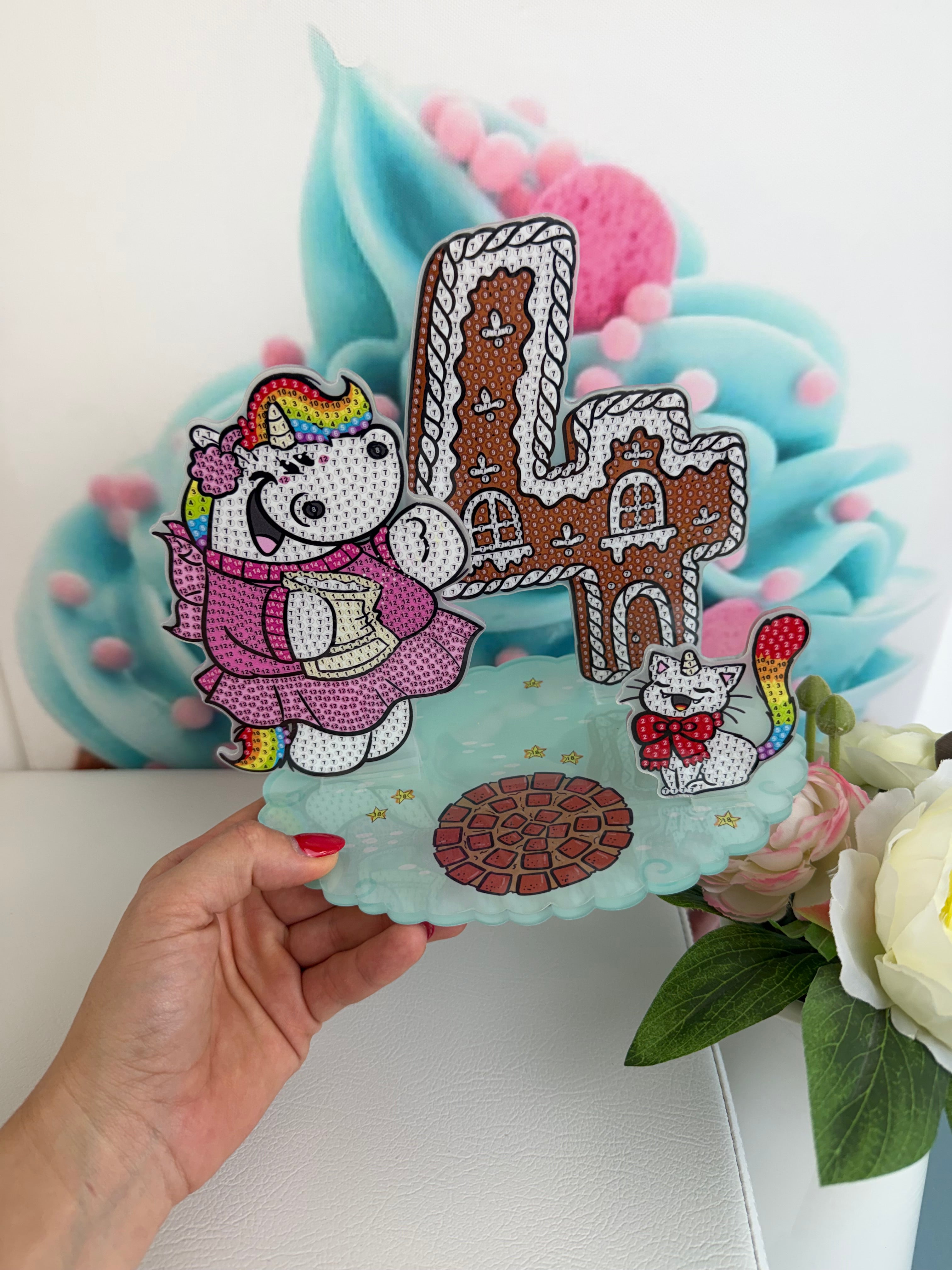 Diamond Painting Pummeleinhorn "Adventsaufsteller"