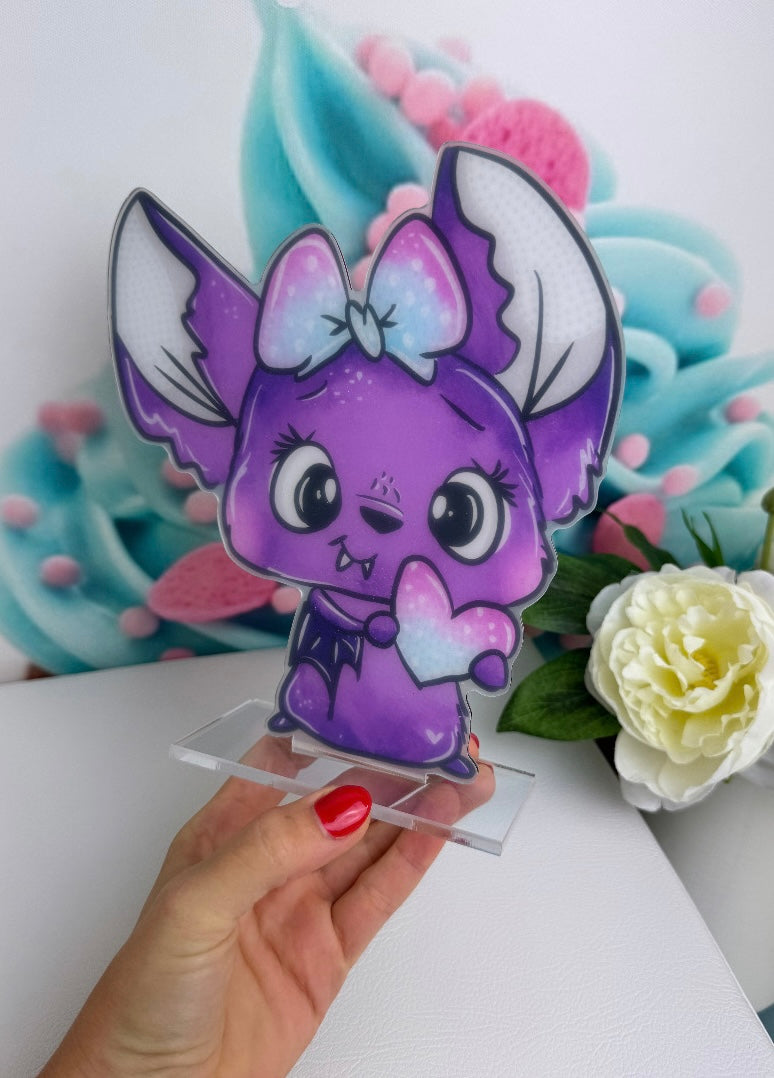 Diamond Painting Aufsteller Schnubbi Fledermaus "Herzchen" 20x20cm