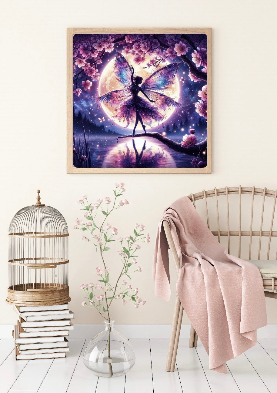 Diamond Painting Bild "Elfentanz" von AI-Artist Sandrietta_ai 60x60cm (Sondersteine-Special) TSS-572