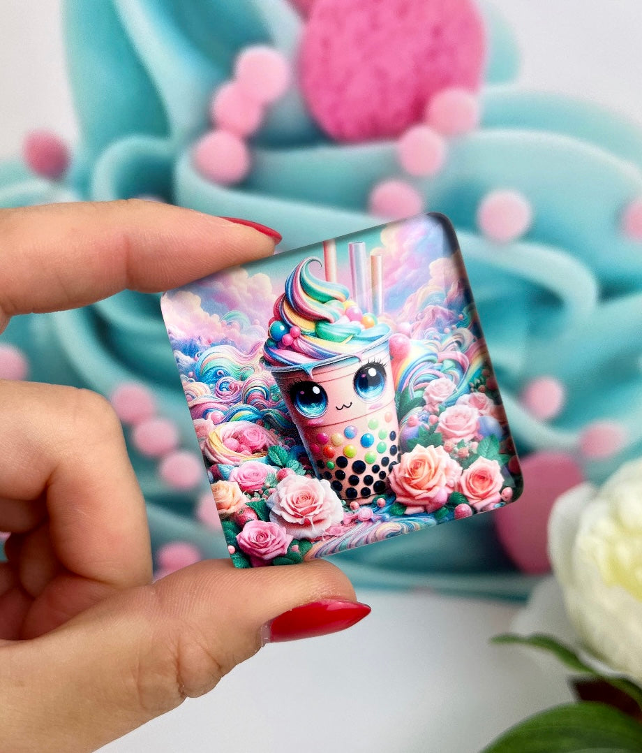 Diamond Painting Cover Minder "Creamy Bubble Tea" (CM)