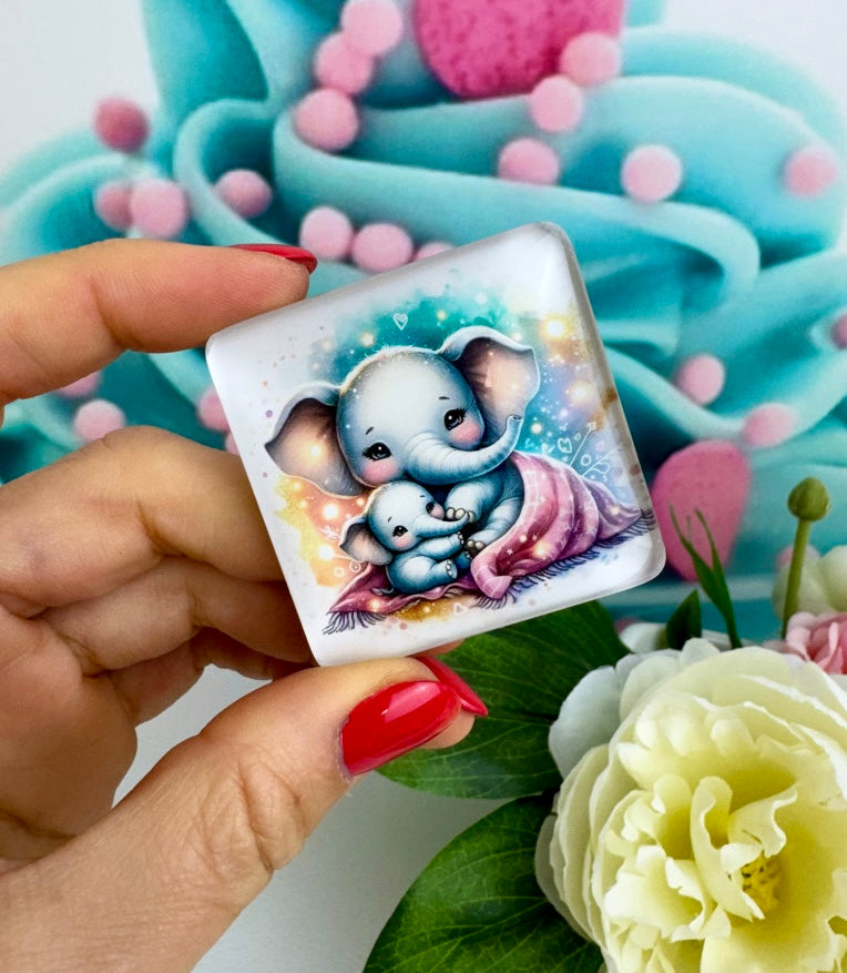 Diamond Painting Cover Minder "Elefantenmama Elli" (CM)