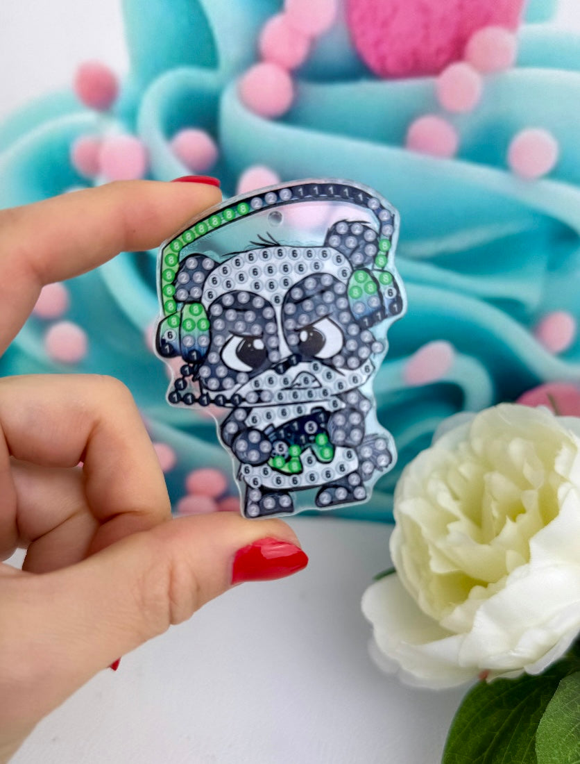 Diamond Painting Schlüsselanhänger "Schnubbi-Mix" 6 Stück Anhänger (Set102)