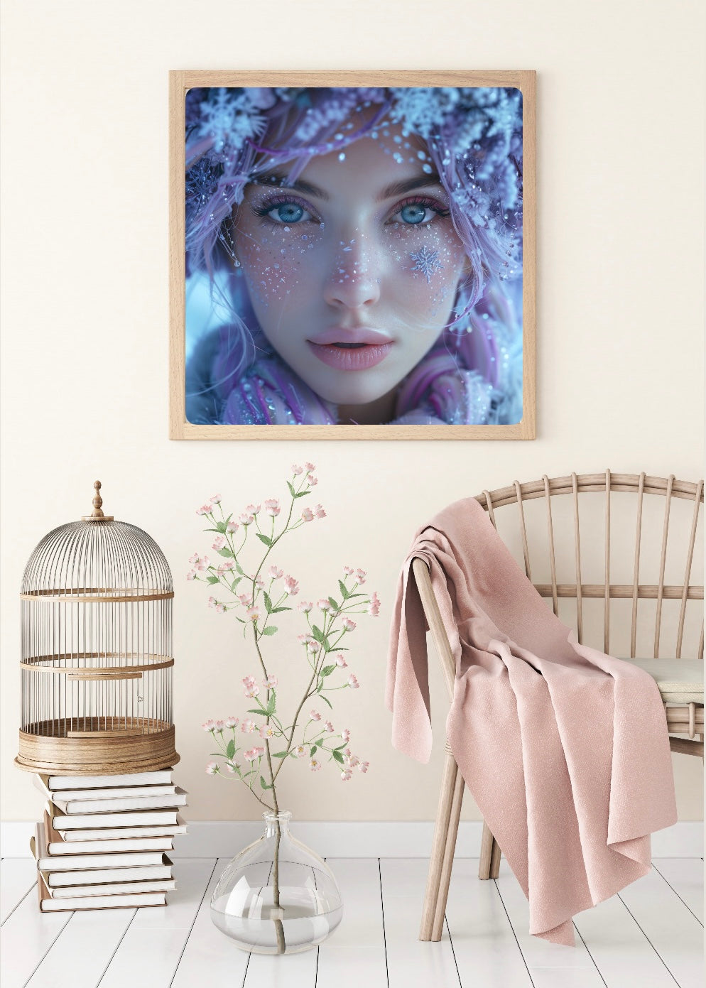 Diamond Painting Bild "Crystal Frozen" von TiniSchnickschnack 60x60cm (inkl. Metallic) TSS-645