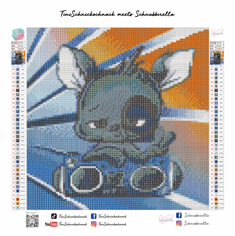 Diamond Painting Bild Schnubbi "Hundi" von Schnubbirella 25x25cm (inkl. Fairy Dust) TSS-464
