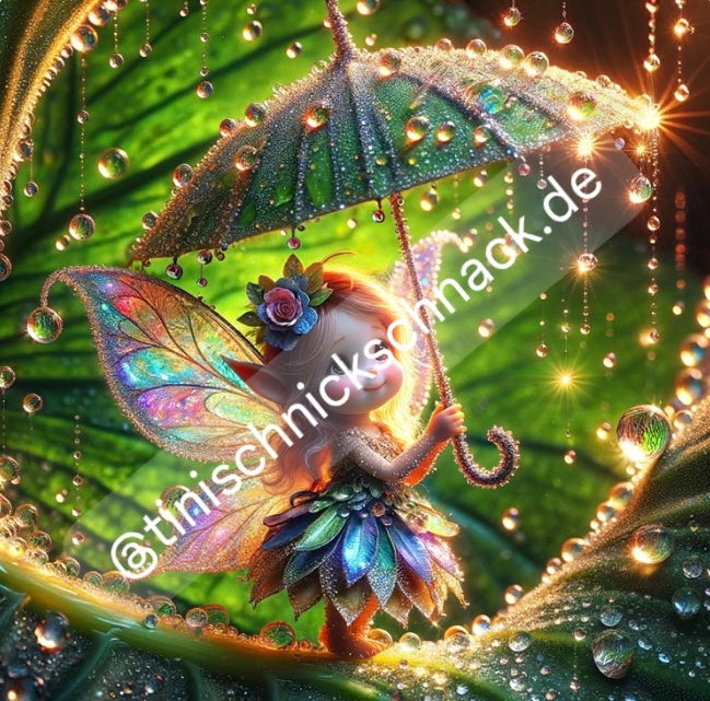 Diamond Painting Bild "Elfe Mira" von AI-Artist Sandrietta_ai (90 Farben) 70x70cm TSS-373