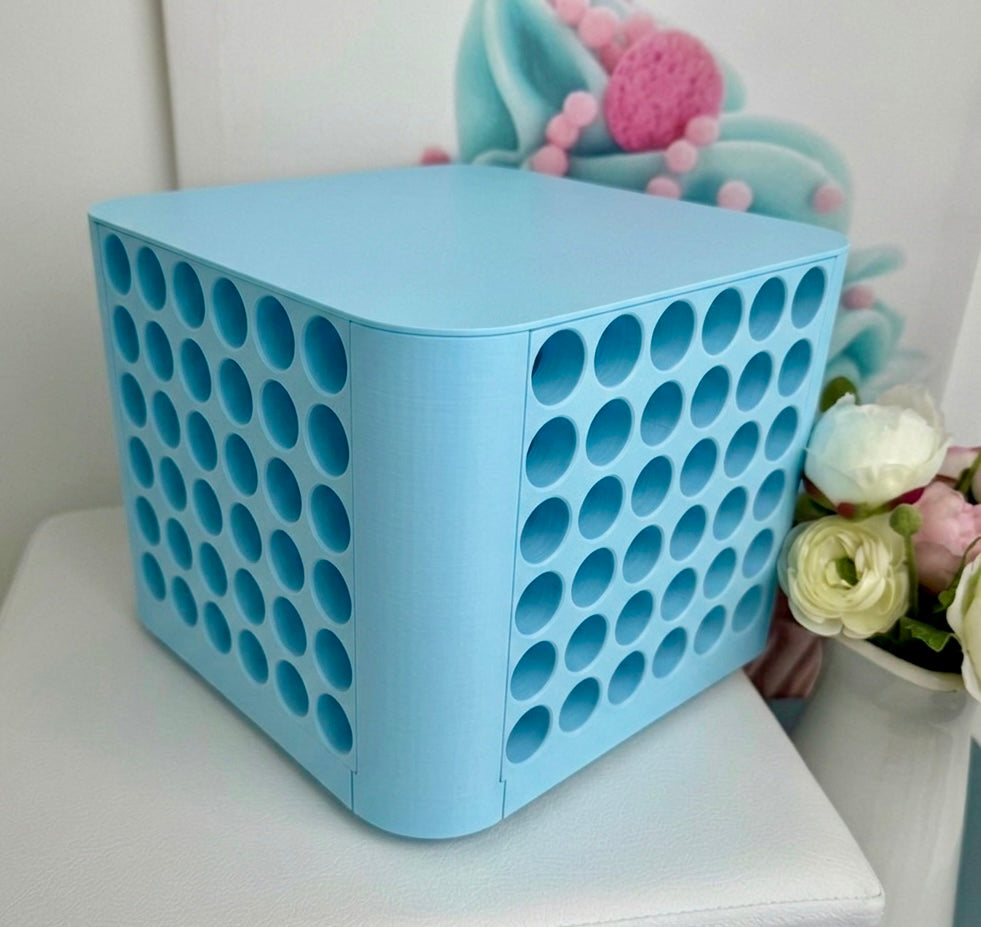 Diamond Painting "Diamond Wall Drehturm" Steinchenturm (wahlweise für 144 oder 288 Farben) - 3D-Druck (hellblau)