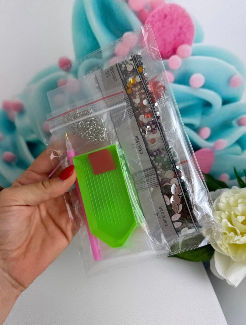 Diamond Painting XMAS Kranz "Weihnachtstraum" 23x24cm (AH228)