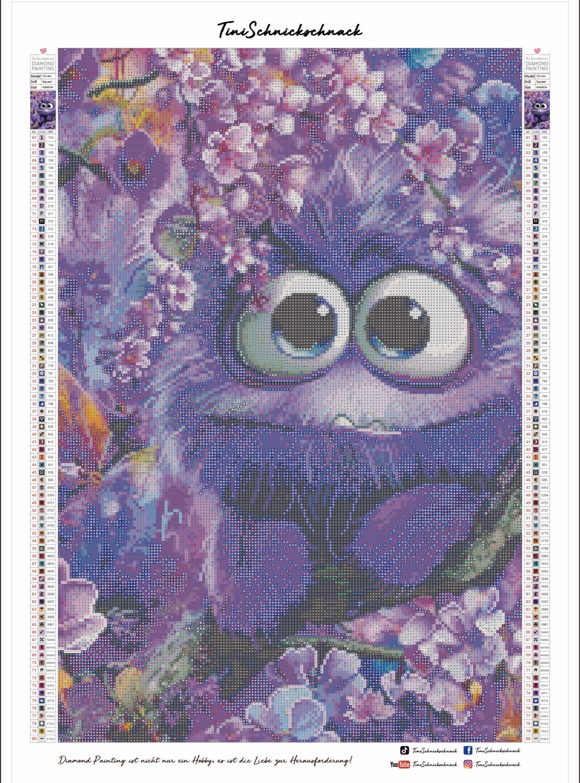 Diamond Painting Bild "Barnaby, der Blumenfreund" von AI-Artist CleoDora (inkl. Feenstaub) 40x60cm TSS-911